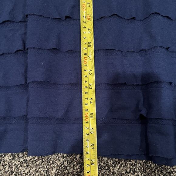 Max Studio Sleeveless Tiered Maxi Dress Dark Navy Blue Stretch Small - Picture 6 of 7